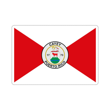 Flag of Cayey Puerto Rico STICKER Vinyl Die-Cut Decal-4 Inch-The Sticker Space