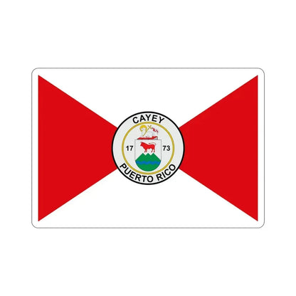 Flag of Cayey Puerto Rico STICKER Vinyl Die-Cut Decal 4 Inch - The Sticker Space