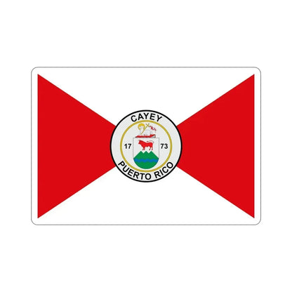 Flag of Cayey Puerto Rico STICKER Vinyl Die-Cut Decal 5 Inch - The Sticker Space