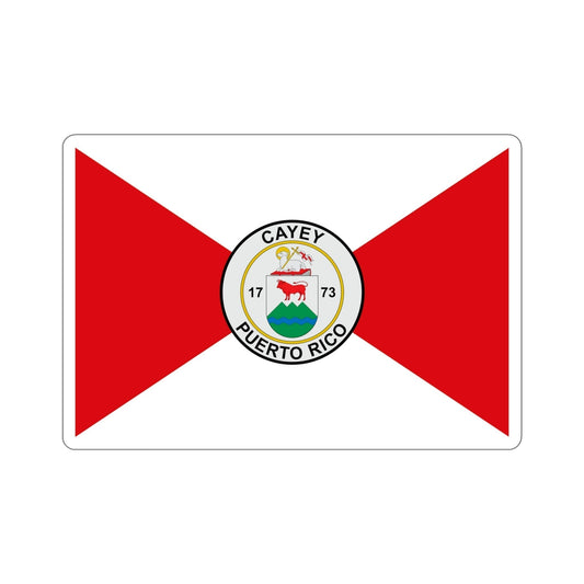 Flag of Cayey Puerto Rico STICKER Vinyl Die-Cut Decal-6 Inch-The Sticker Space