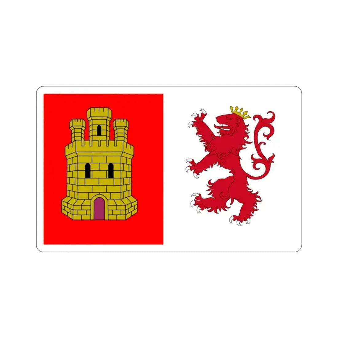 Flag of Cáceres Spain STICKER Vinyl Die-Cut Decal 3 Inch - The Sticker Space