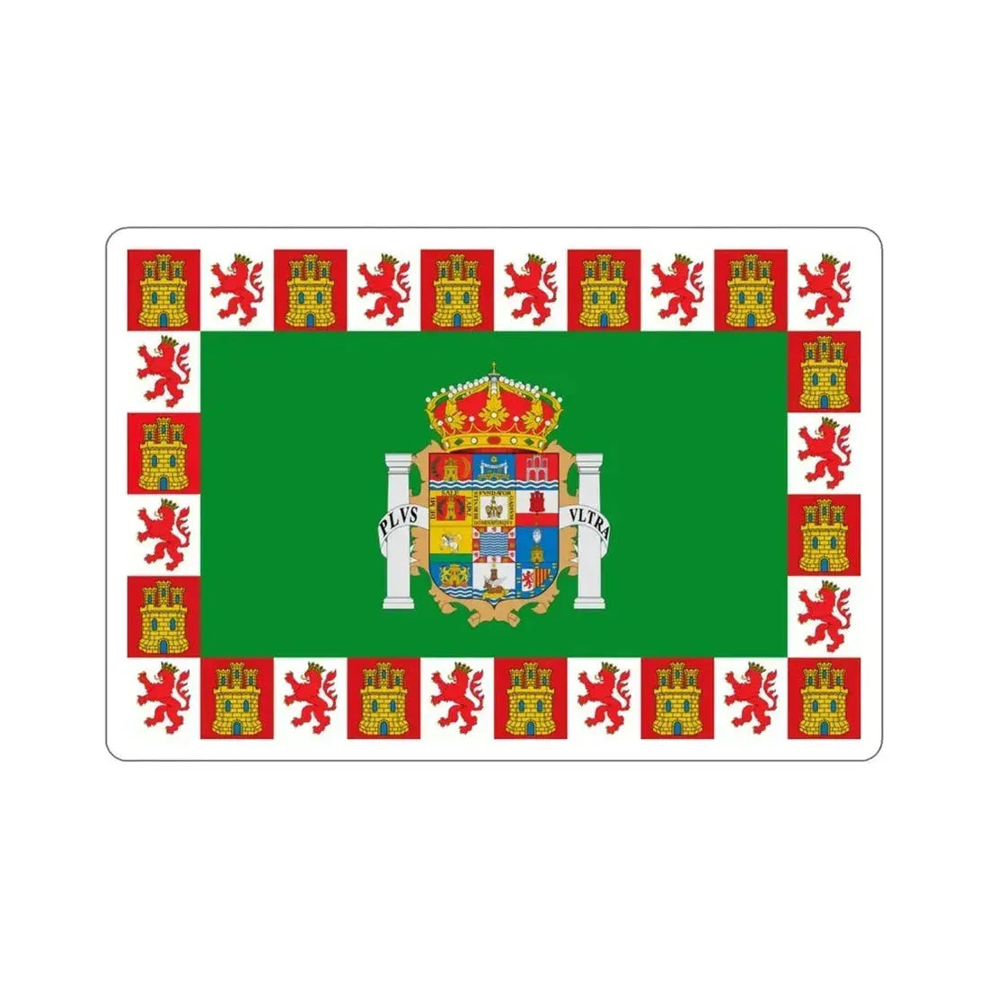 Flag of Cádiz Spain STICKER Vinyl Die-Cut Decal 4 Inch - The Sticker Space
