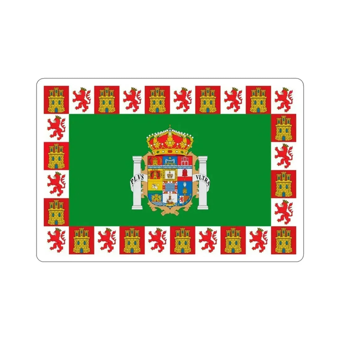 Flag of Cádiz Spain STICKER Vinyl Die-Cut Decal 5 Inch - The Sticker Space