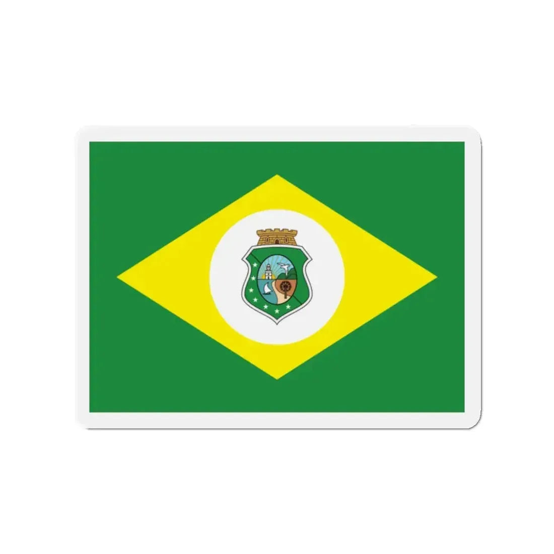 Flag of Ceará Brazil - Refrigerator Magnet 2 Inch - The Sticker Space