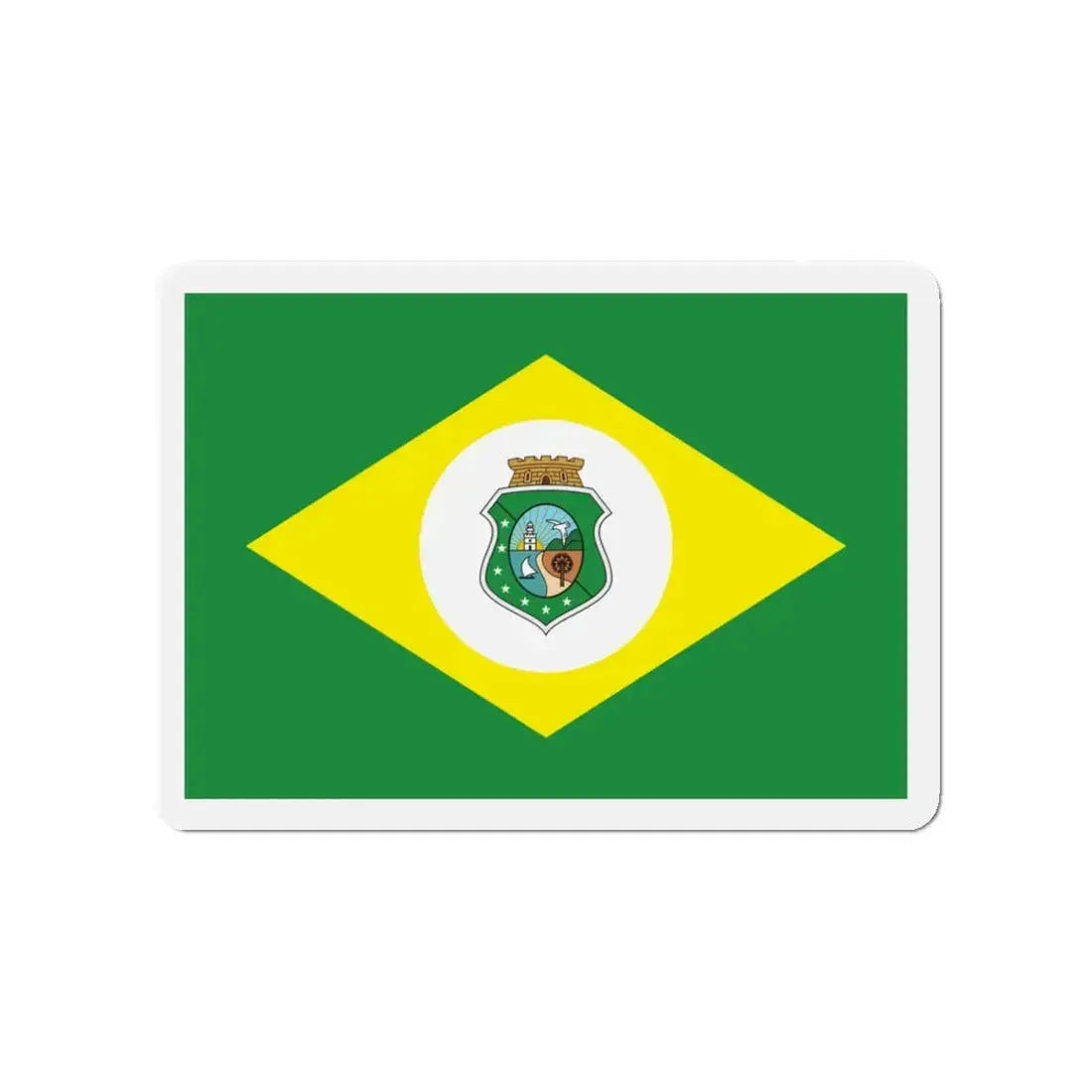 Flag of Ceará Brazil - Refrigerator Magnet 3 Inch - The Sticker Space