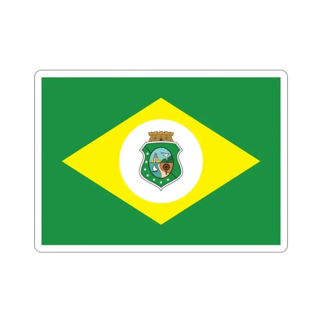 Flag of Ceará Brazil STICKER Vinyl Die-Cut Decal 2 Inch - The Sticker Space