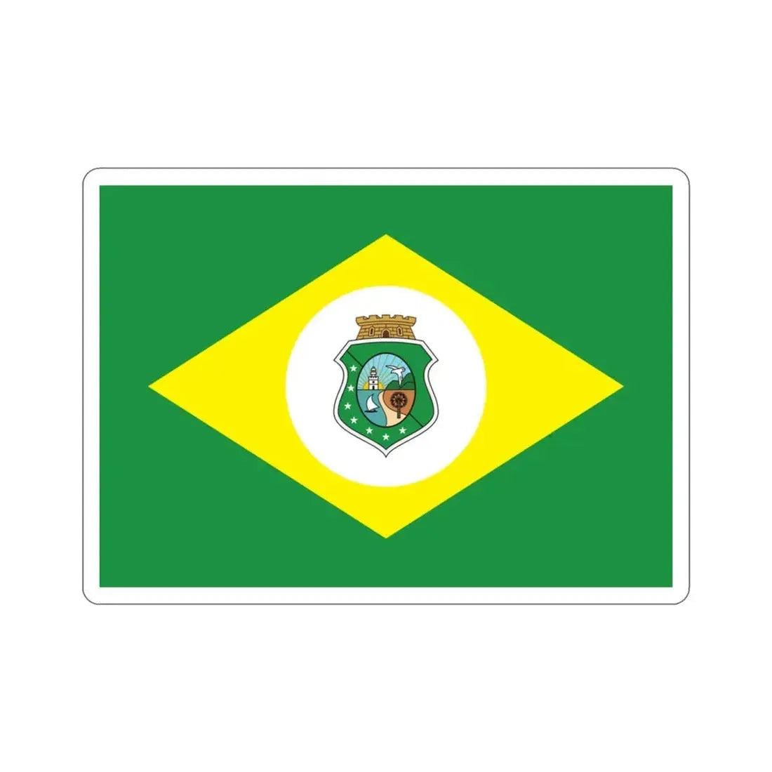 Flag of Ceará Brazil STICKER Vinyl Die-Cut Decal 3 Inch - The Sticker Space