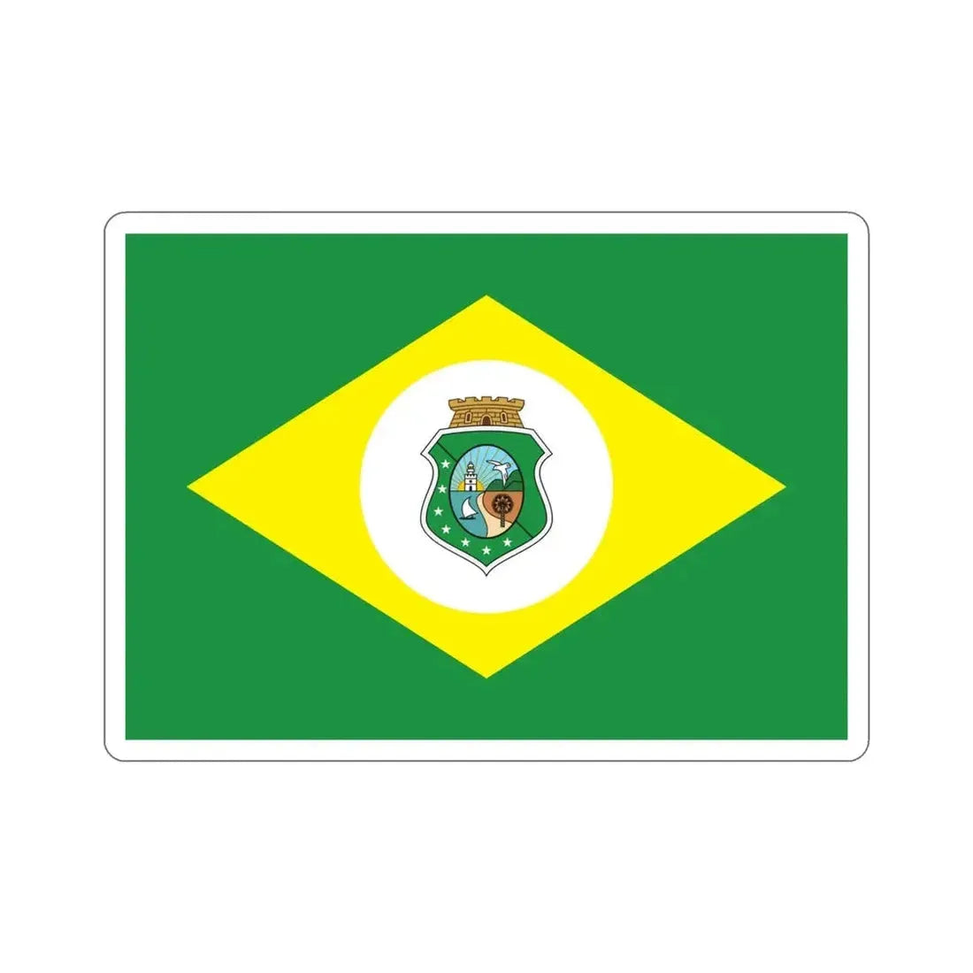 Flag of Ceará Brazil STICKER Vinyl Die-Cut Decal 5 Inch - The Sticker Space