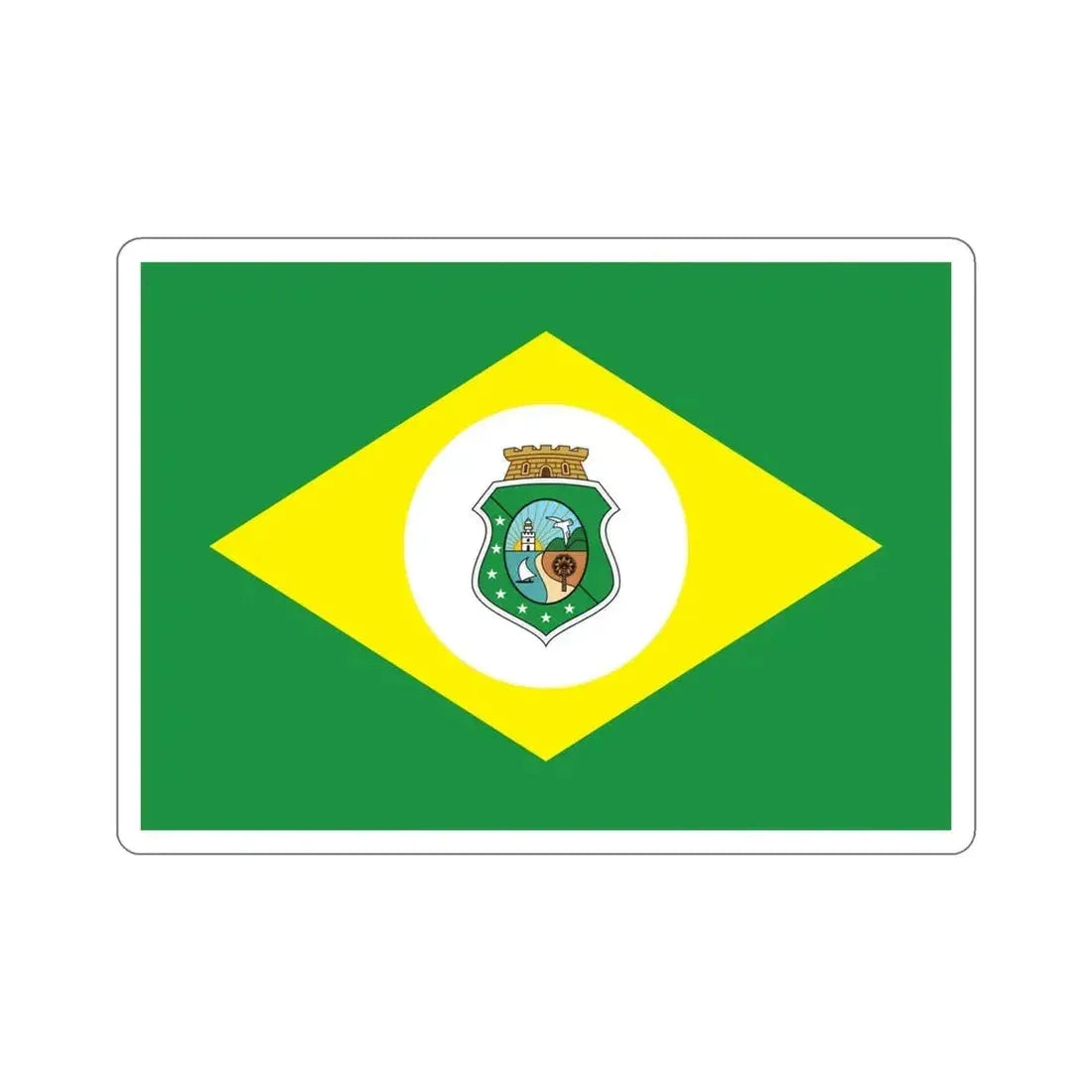 Flag of Ceará Brazil STICKER Vinyl Die-Cut Decal 6 Inch - The Sticker Space