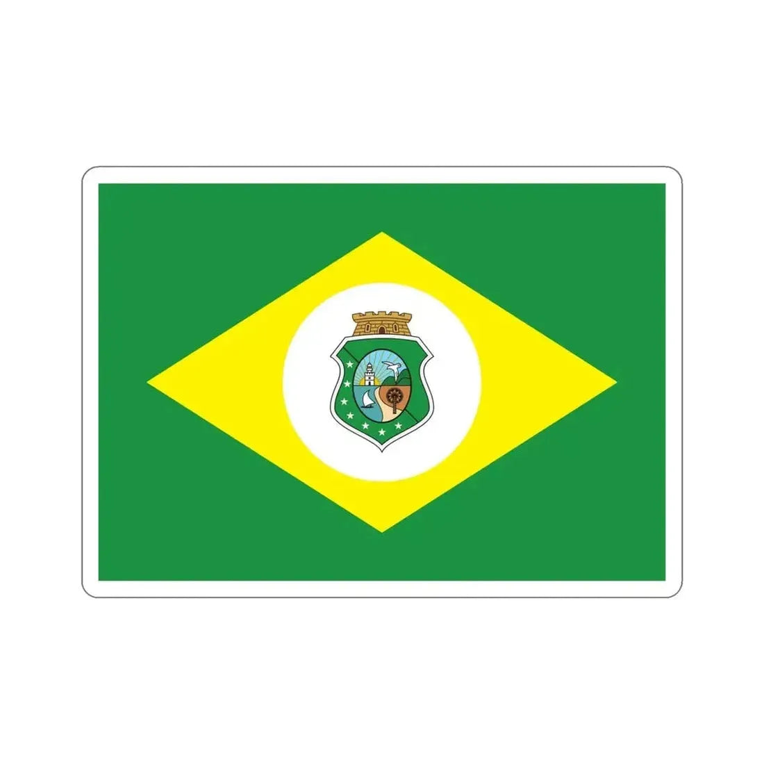 Flag of Ceará Brazil STICKER Vinyl Die-Cut Decal - The Sticker Space