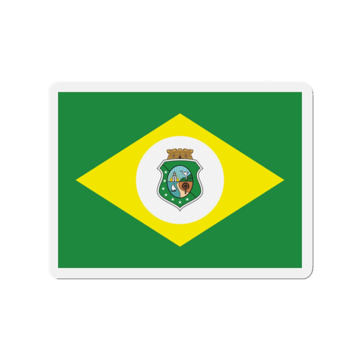 Flag of Ceará Brazil - Die-Cut Magnet-2" x 2"-The Sticker Space