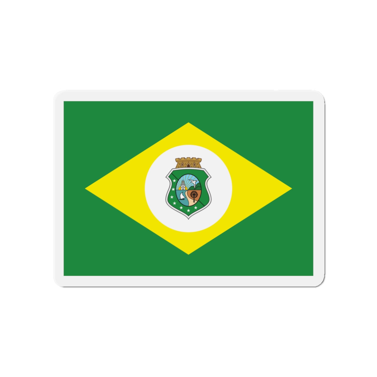 Flag of Ceará Brazil - Die-Cut Magnet-3" x 3"-The Sticker Space