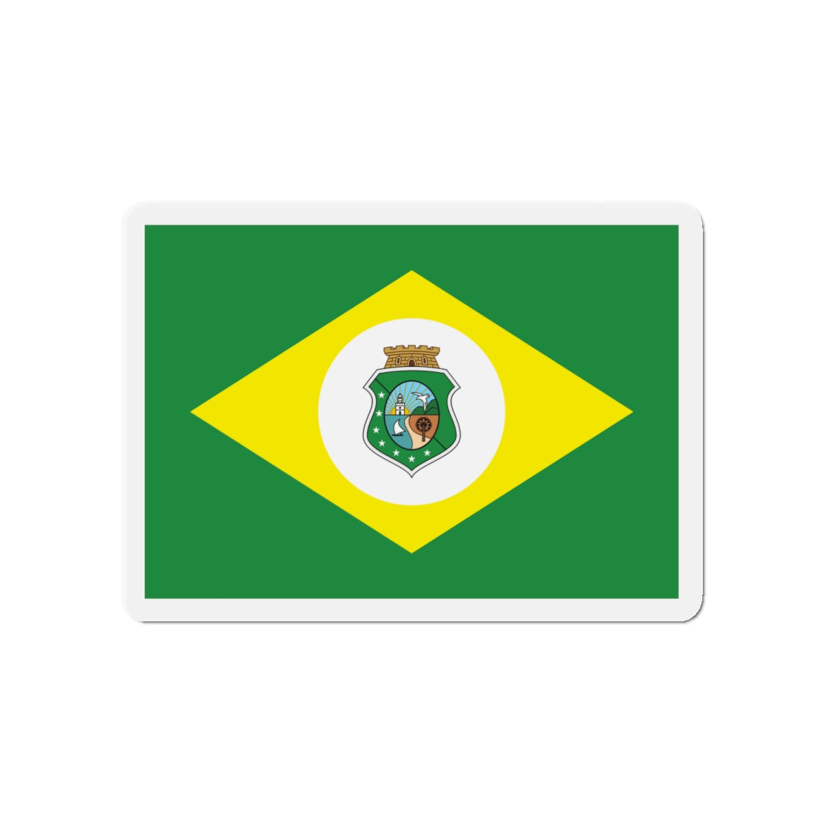 Flag of Ceará Brazil - Die-Cut Magnet-4" x 4"-The Sticker Space