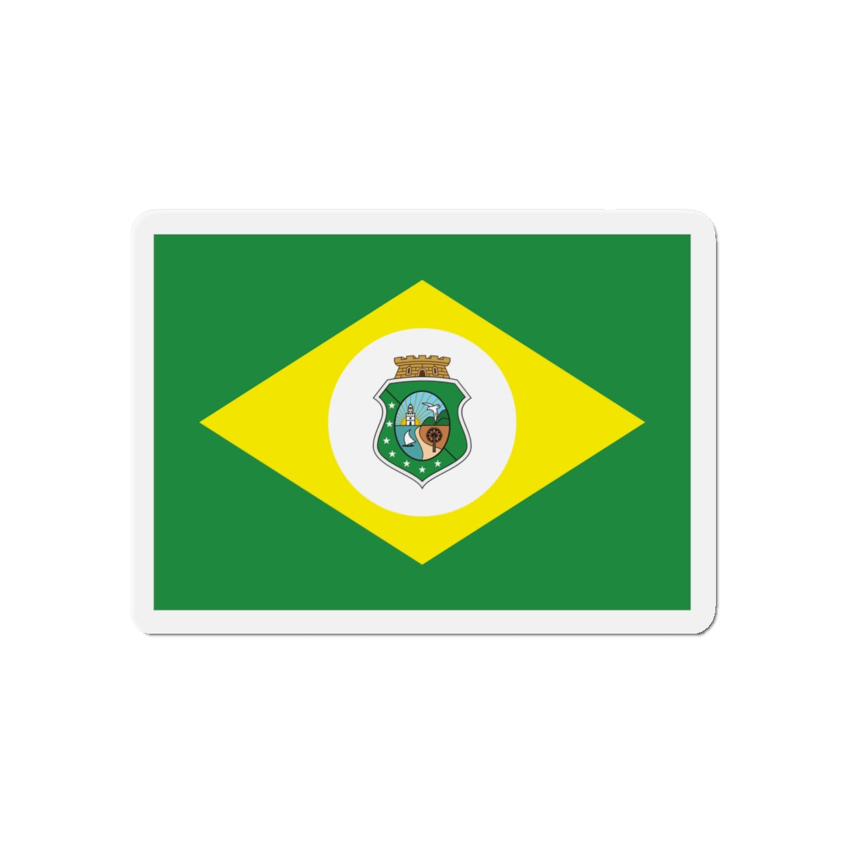 Flag of Ceará Brazil - Die-Cut Magnet-5" x 5"-The Sticker Space