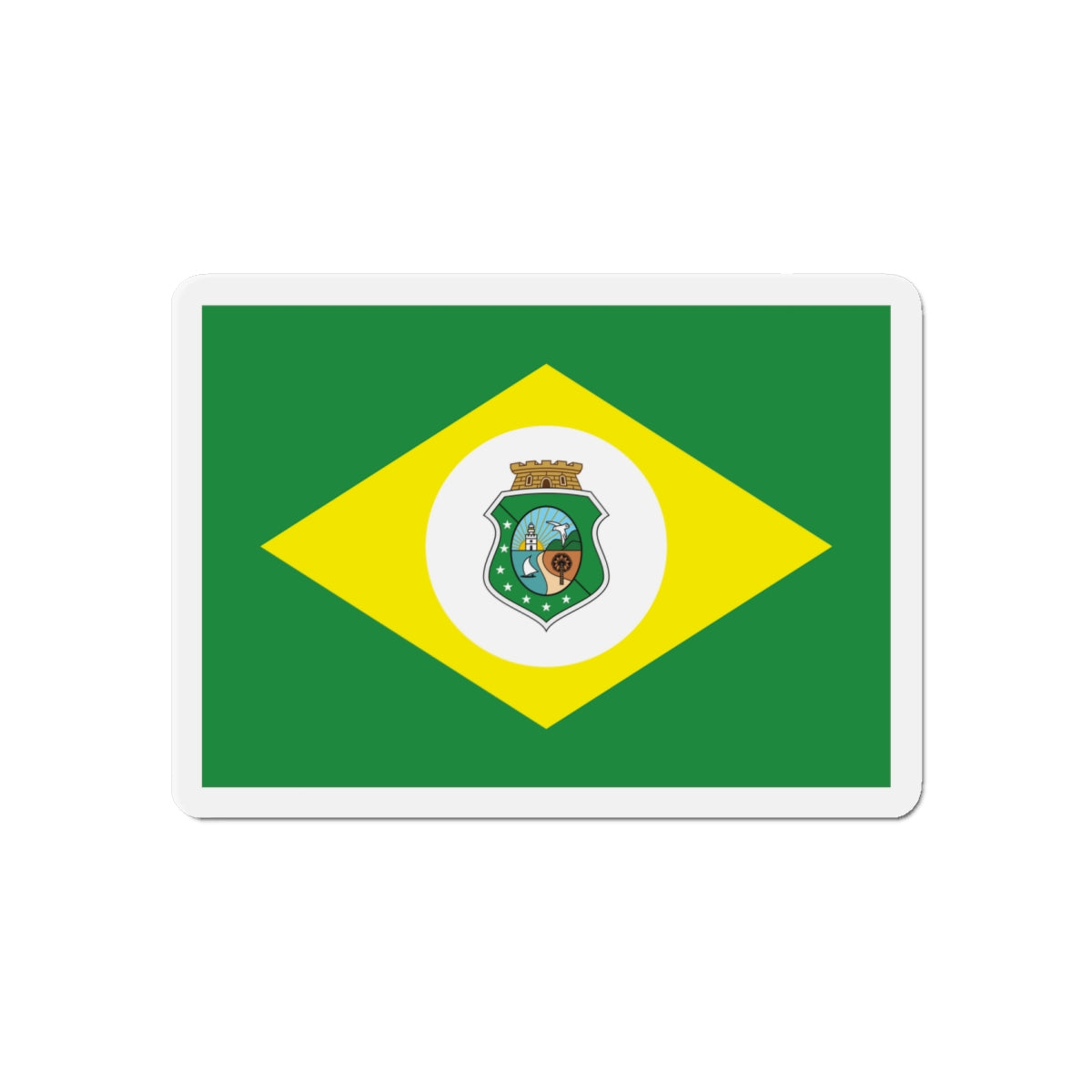 Flag of Ceará Brazil - Die-Cut Magnet-6 × 6"-The Sticker Space