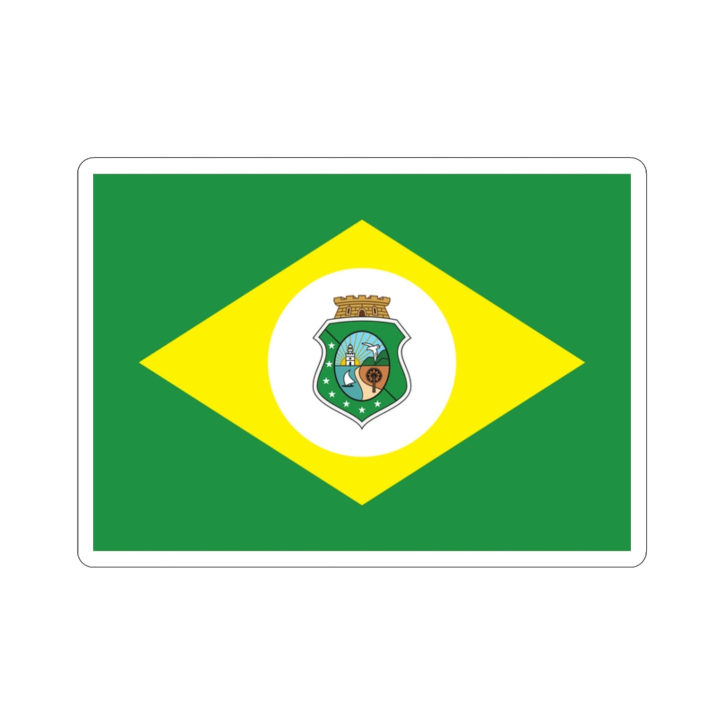 Flag of Ceará Brazil STICKER Vinyl Die-Cut Decal-2 Inch-The Sticker Space