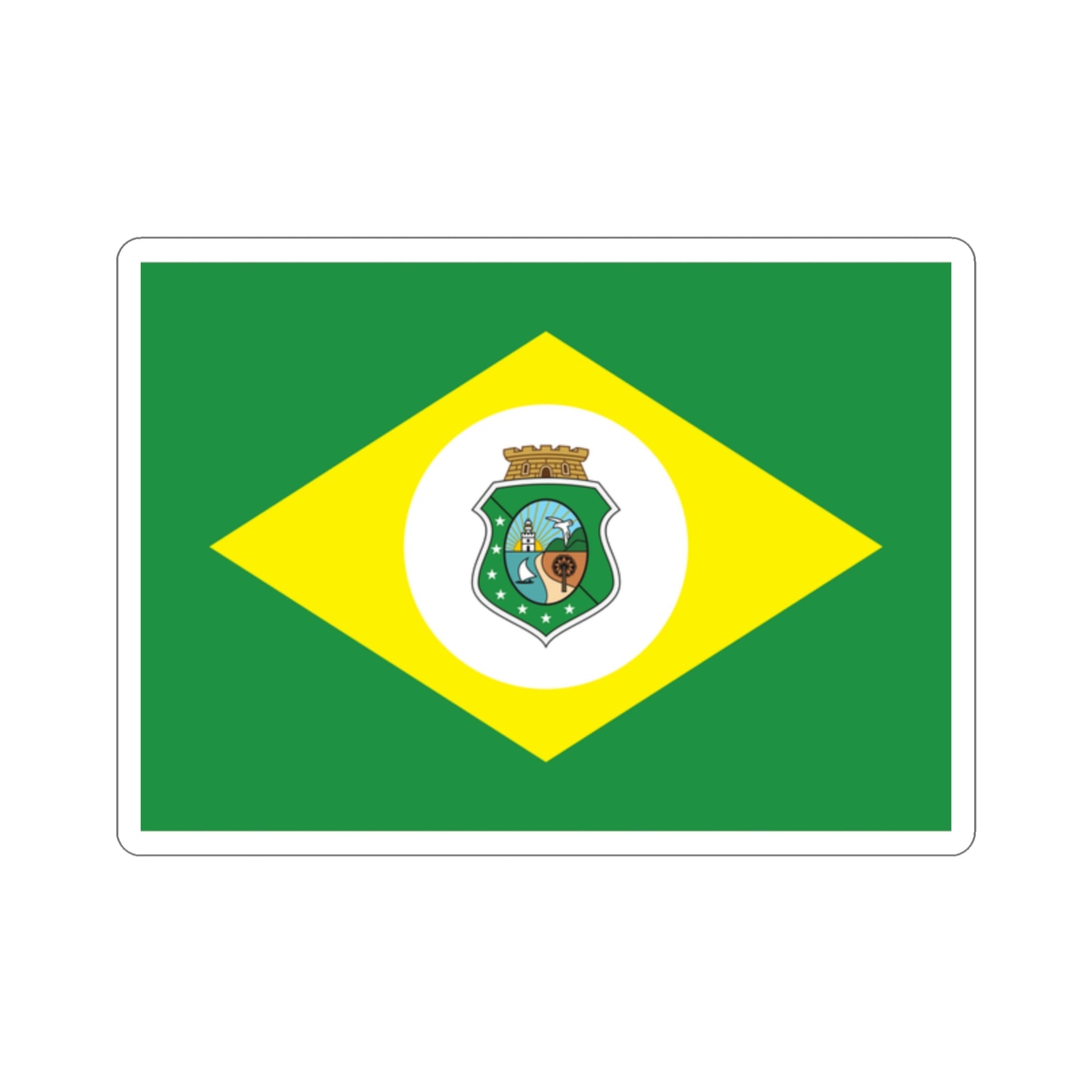 Flag of Ceará Brazil STICKER Vinyl Die-Cut Decal-2 Inch-The Sticker Space