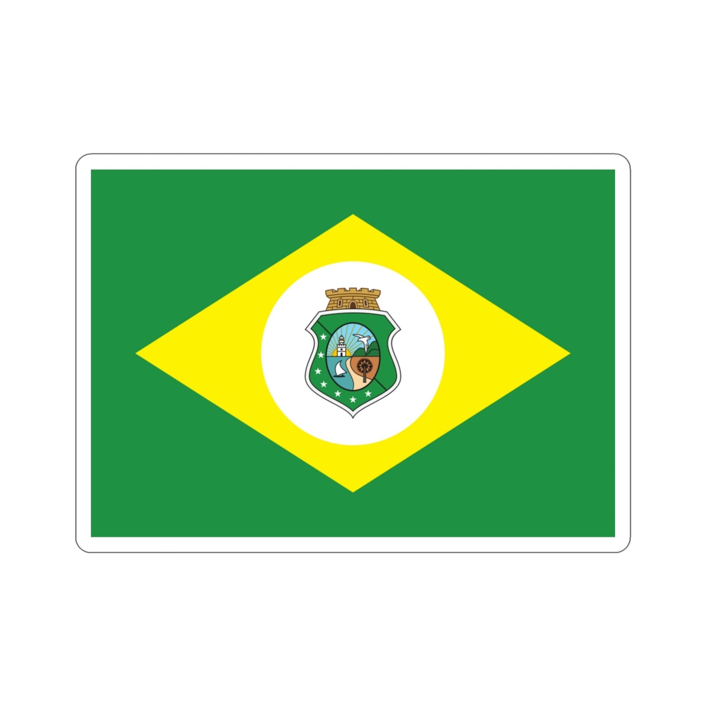 Flag of Ceará Brazil STICKER Vinyl Die-Cut Decal-3 Inch-The Sticker Space