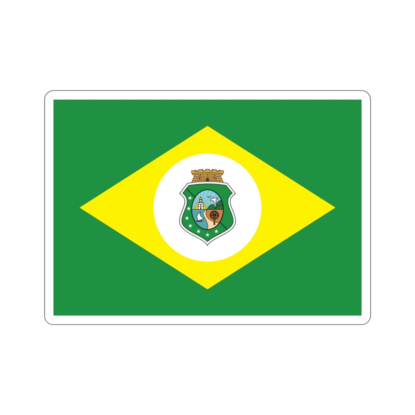 Flag of Ceará Brazil STICKER Vinyl Die-Cut Decal-6 Inch-The Sticker Space