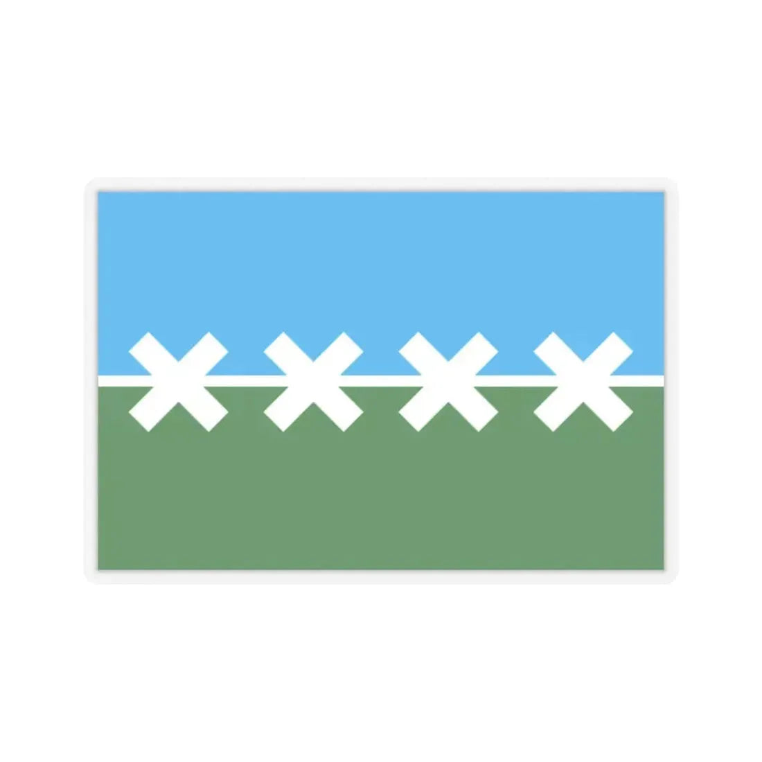 Flag of Cedar Park, Texas - STICKER Vinyl Kiss-Cut Decal 2 Inch Transparent - The Sticker Space