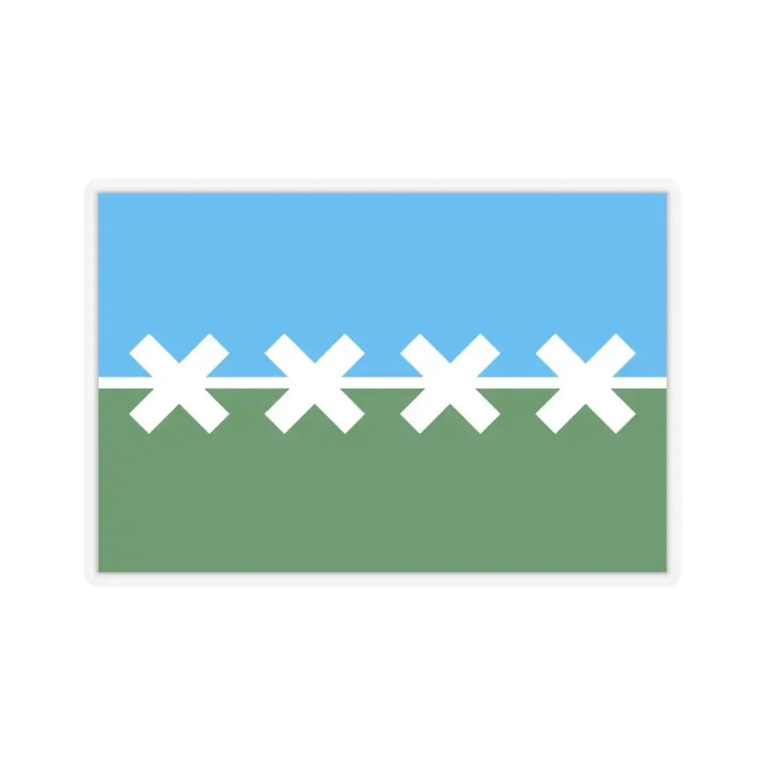 Flag of Cedar Park, Texas - STICKER Vinyl Kiss-Cut Decal 4 Inch Transparent - The Sticker Space