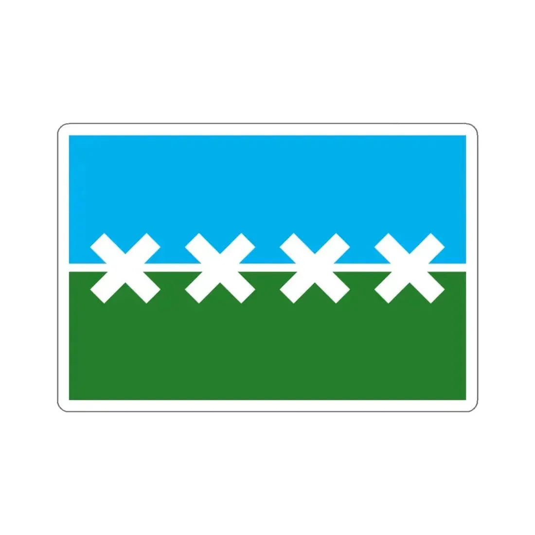 Flag of Cedar Park, Texas - STICKER Vinyl Kiss-Cut Decal 4 Inch White - The Sticker Space