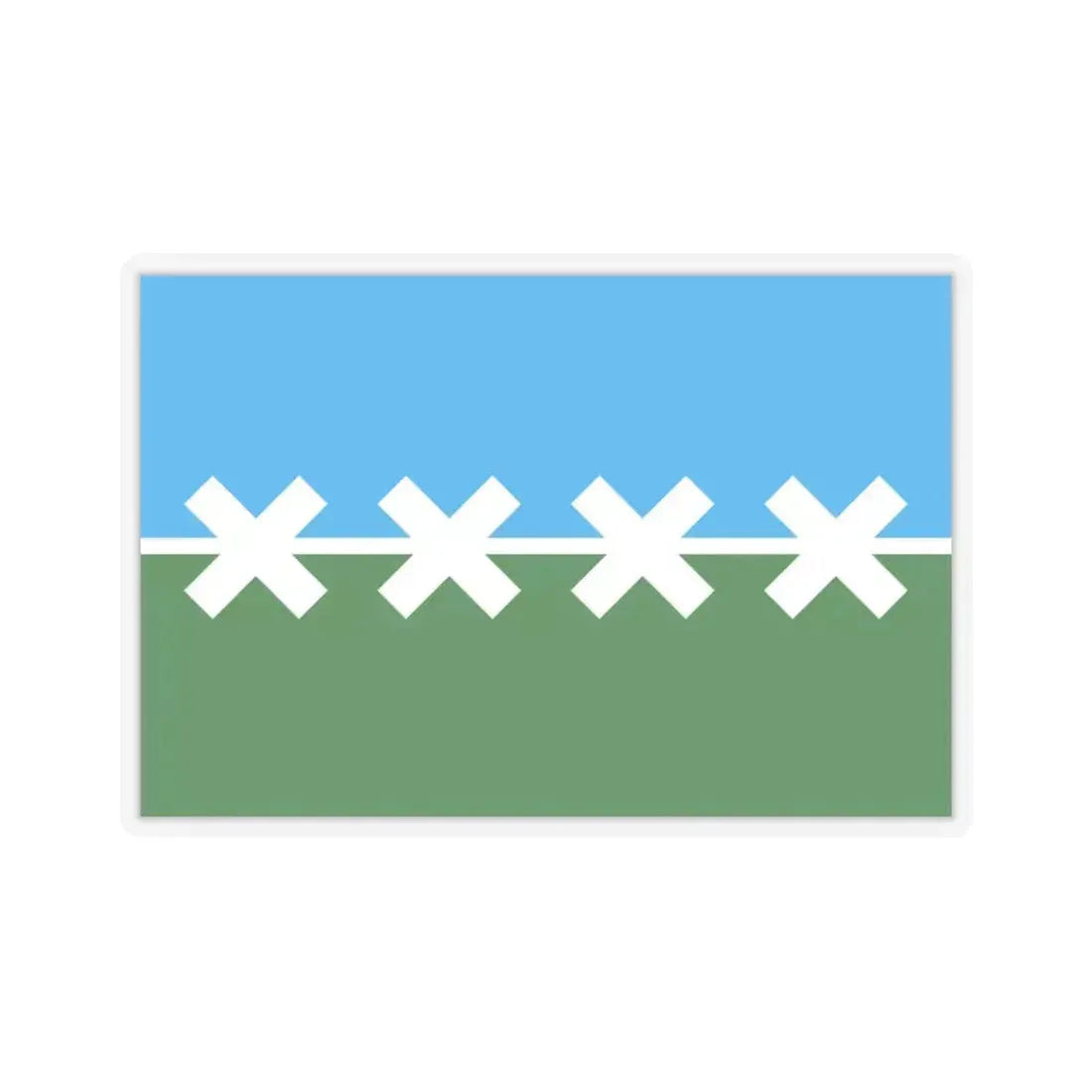 Flag of Cedar Park, Texas - STICKER Vinyl Kiss-Cut Decal 6 Inch Transparent - The Sticker Space