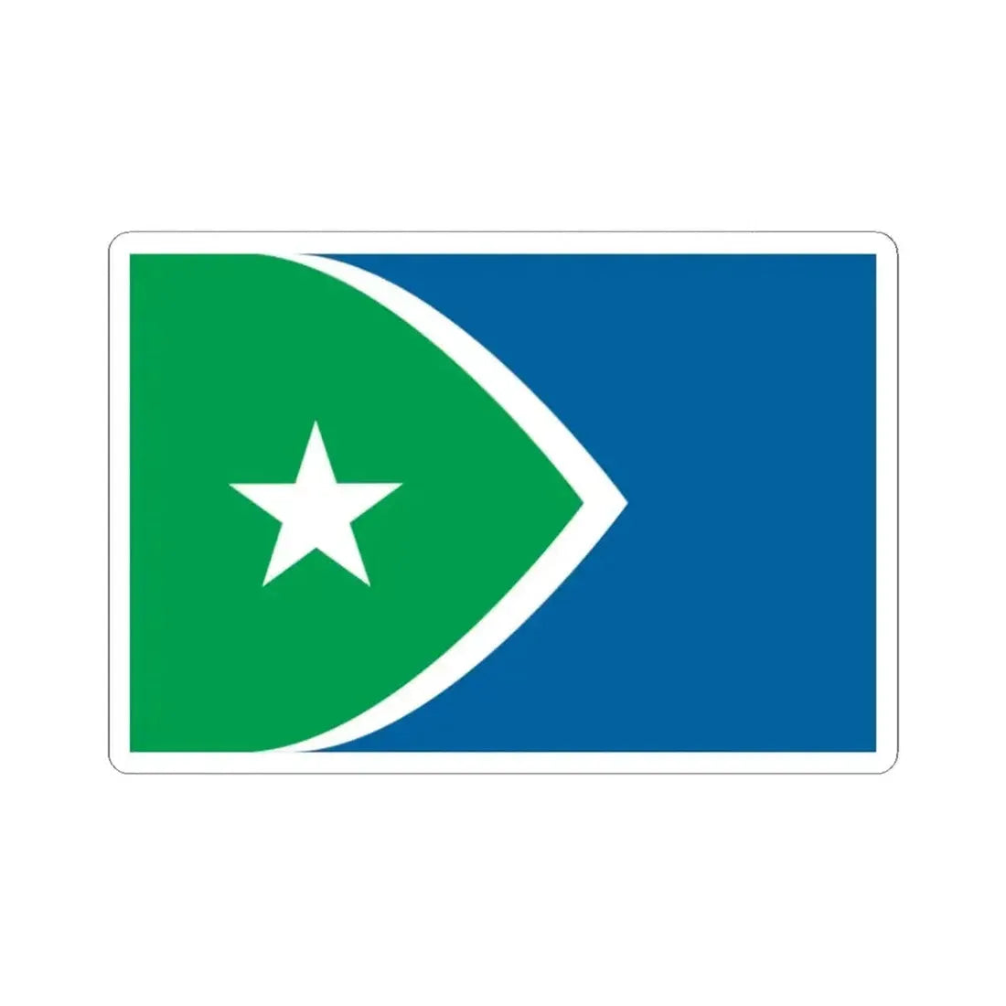 Flag of Cedar Rapids Iowa (United States) STICKER Vinyl Kiss-Cut Decal 2 Inch White - The Sticker Space