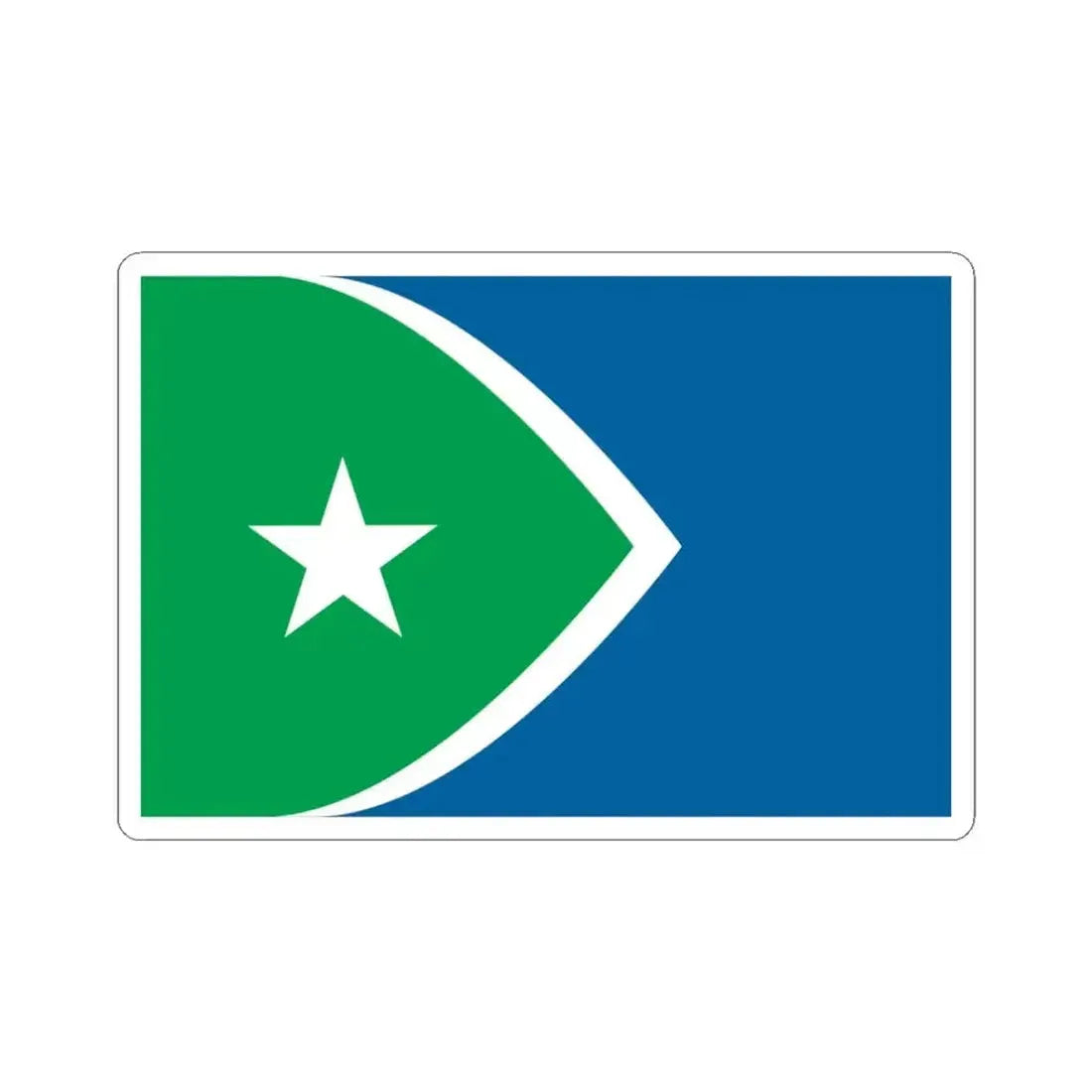 Flag of Cedar Rapids Iowa (United States) STICKER Vinyl Kiss-Cut Decal 3 Inch White - The Sticker Space