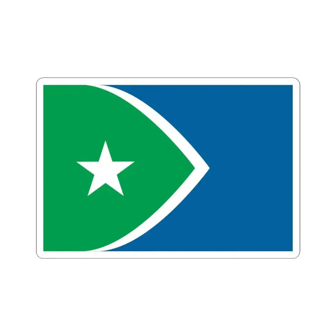 Flag of Cedar Rapids Iowa (United States) STICKER Vinyl Kiss-Cut Decal 4 Inch White - The Sticker Space