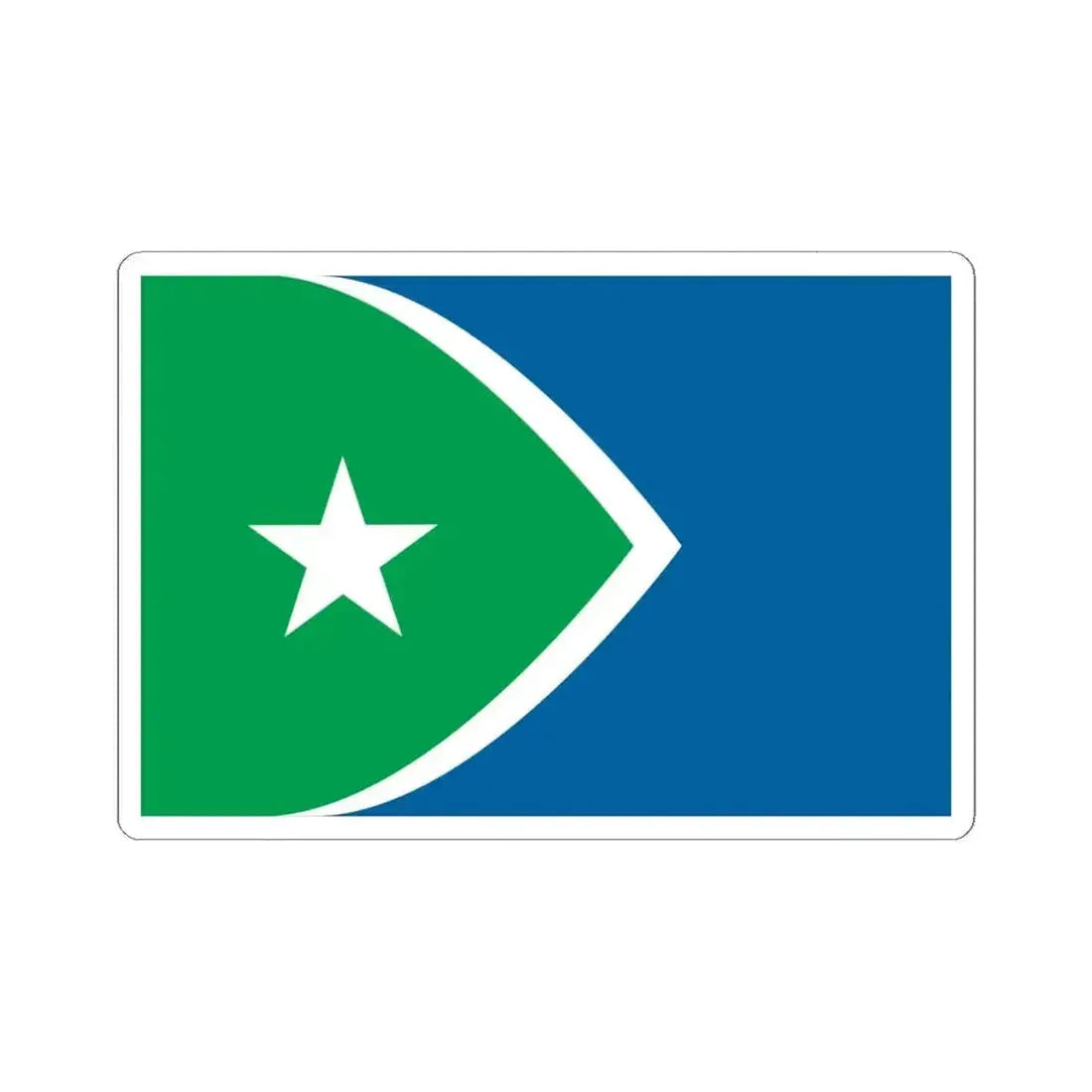 Flag of Cedar Rapids Iowa (United States) STICKER Vinyl Kiss-Cut Decal 6 Inch White - The Sticker Space