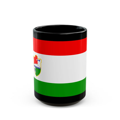 Flag of Central Bosnia Canton Bosnia and Herzegovina - Black Coffee Mug-15oz-The Sticker Space