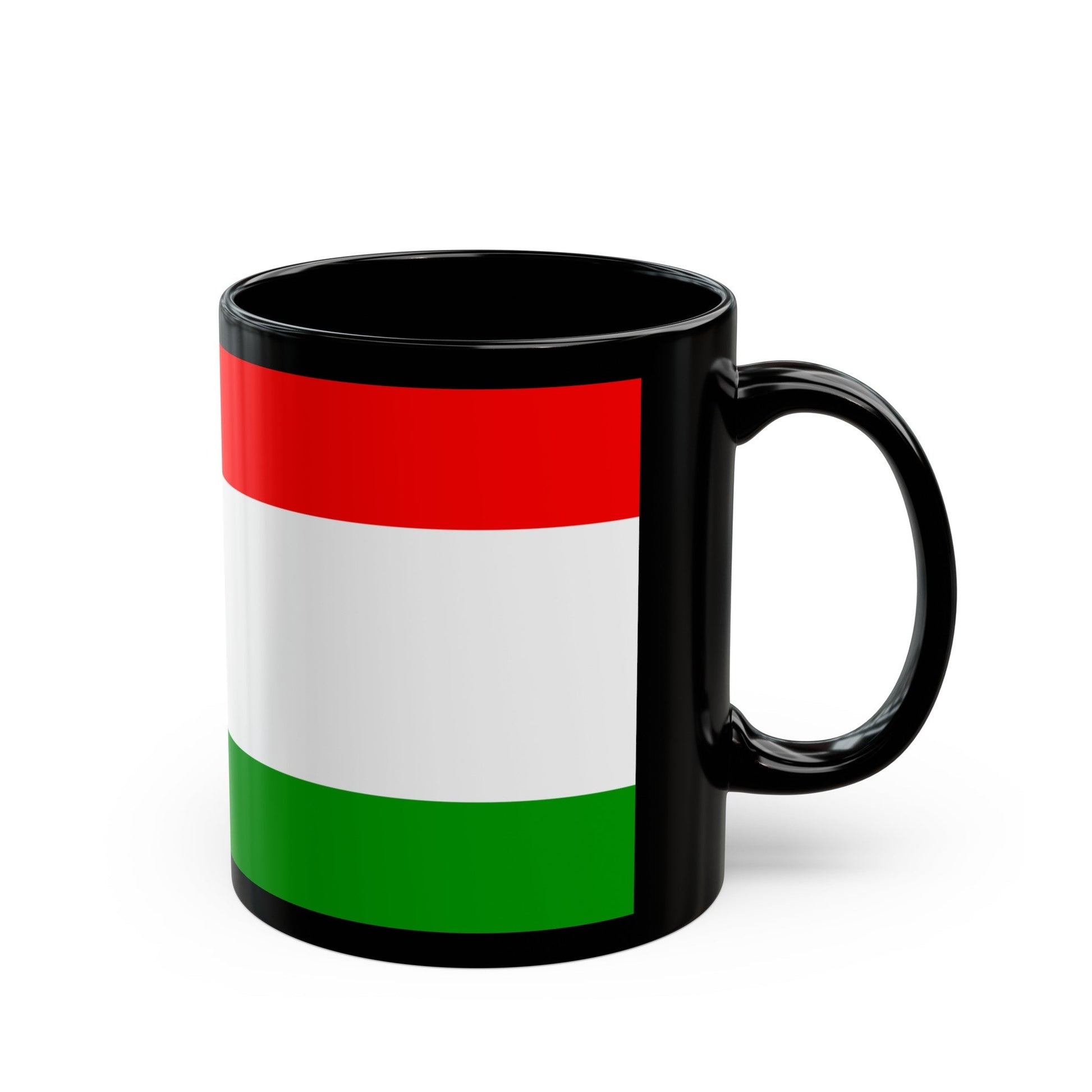 Flag of Central Bosnia Canton Bosnia and Herzegovina - Black Coffee Mug-The Sticker Space