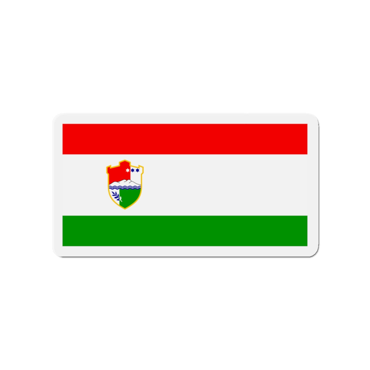 Flag of Central Bosnia Canton Bosnia and Herzegovina - Die-Cut Magnet-3" x 3"-The Sticker Space