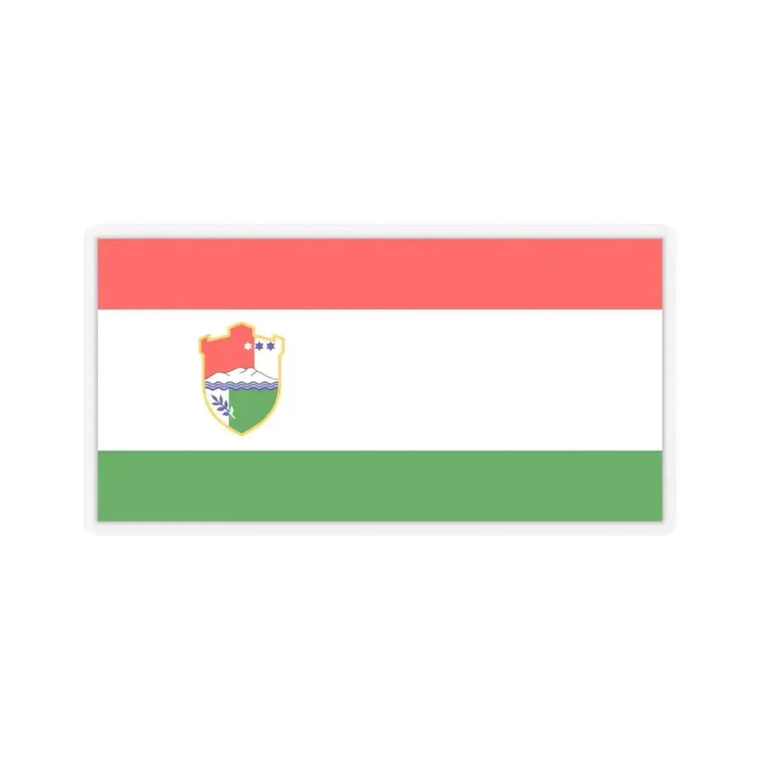 Flag of Central Bosnia Canton Bosnia and Herzegovina - STICKER Vinyl Kiss-Cut Decal 6 Inch Transparent - The Sticker Space
