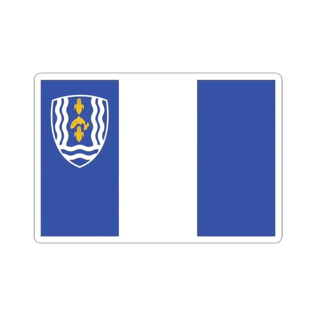 Flag of Central Elgin Ontario (Canada) STICKER Vinyl Kiss-Cut Decal 3 Inch White - The Sticker Space