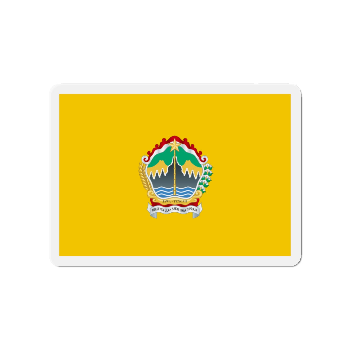 Flag of Central Java Indonesia - Die-Cut Magnet-3" x 3"-The Sticker Space