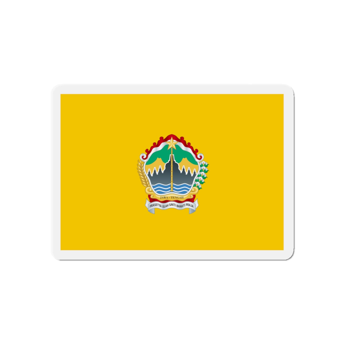 Flag of Central Java Indonesia - Die-Cut Magnet-4" x 4"-The Sticker Space