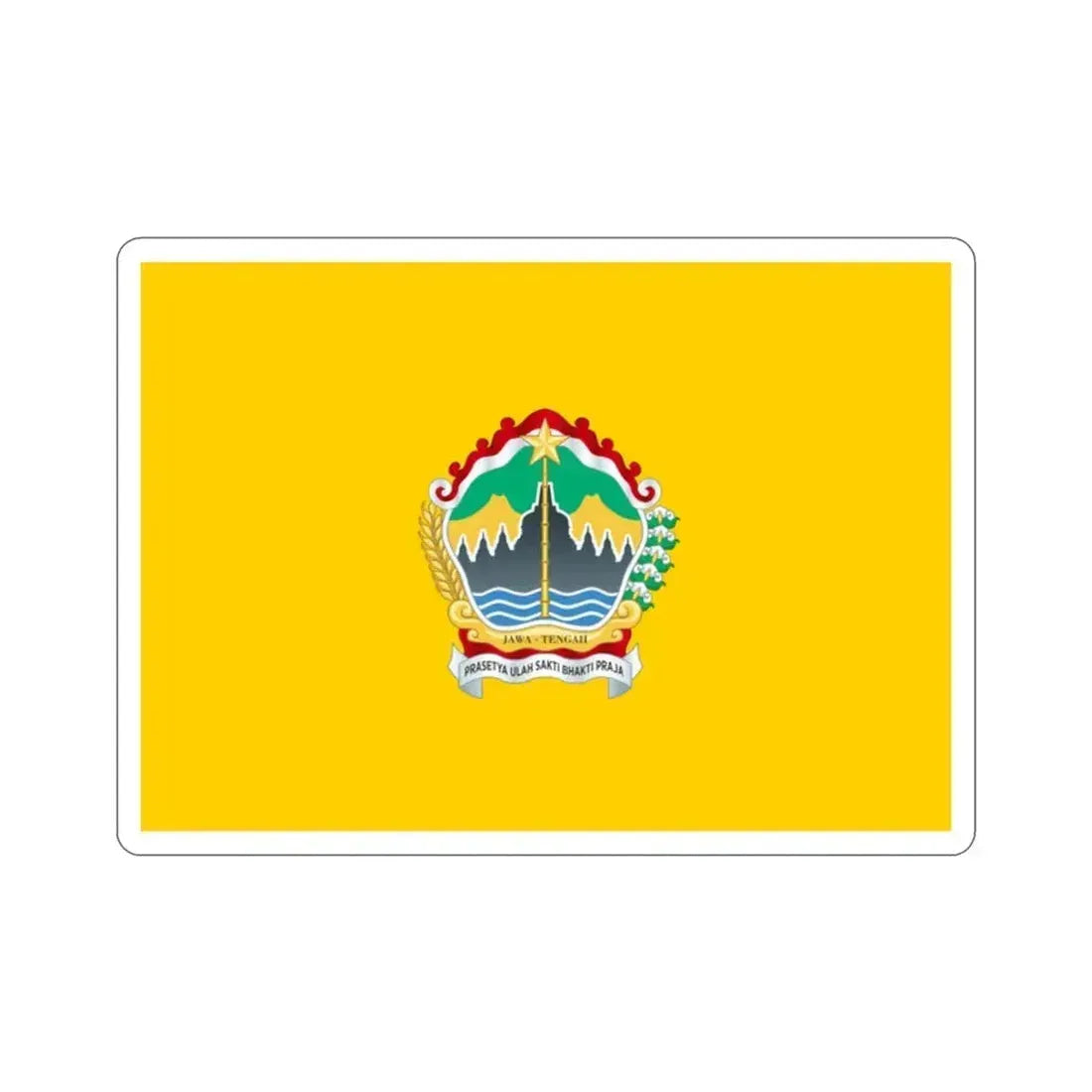 Flag of Central Java Indonesia STICKER Vinyl Die-Cut Decal 2 Inch - The Sticker Space