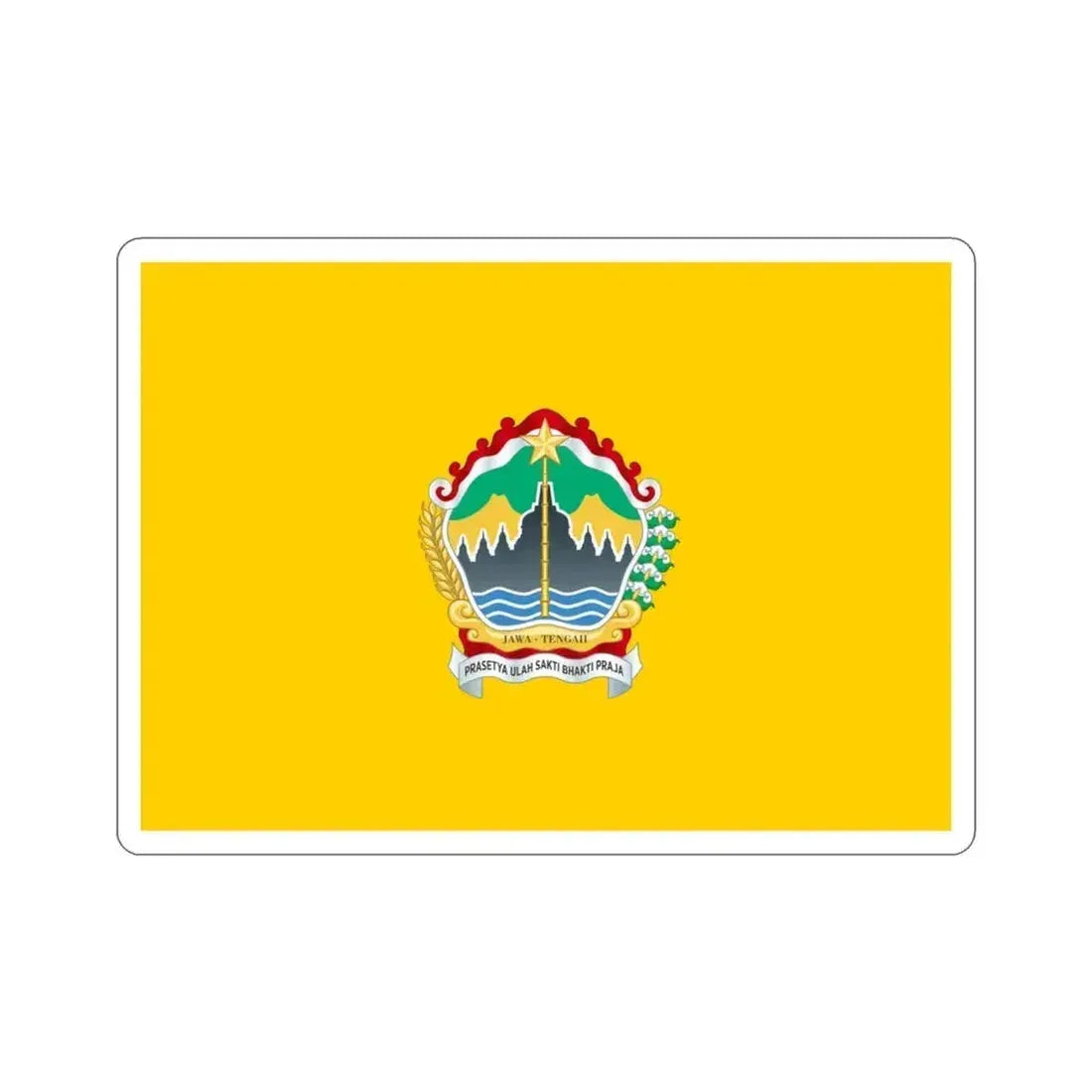 Flag of Central Java Indonesia STICKER Vinyl Die-Cut Decal 3 Inch - The Sticker Space