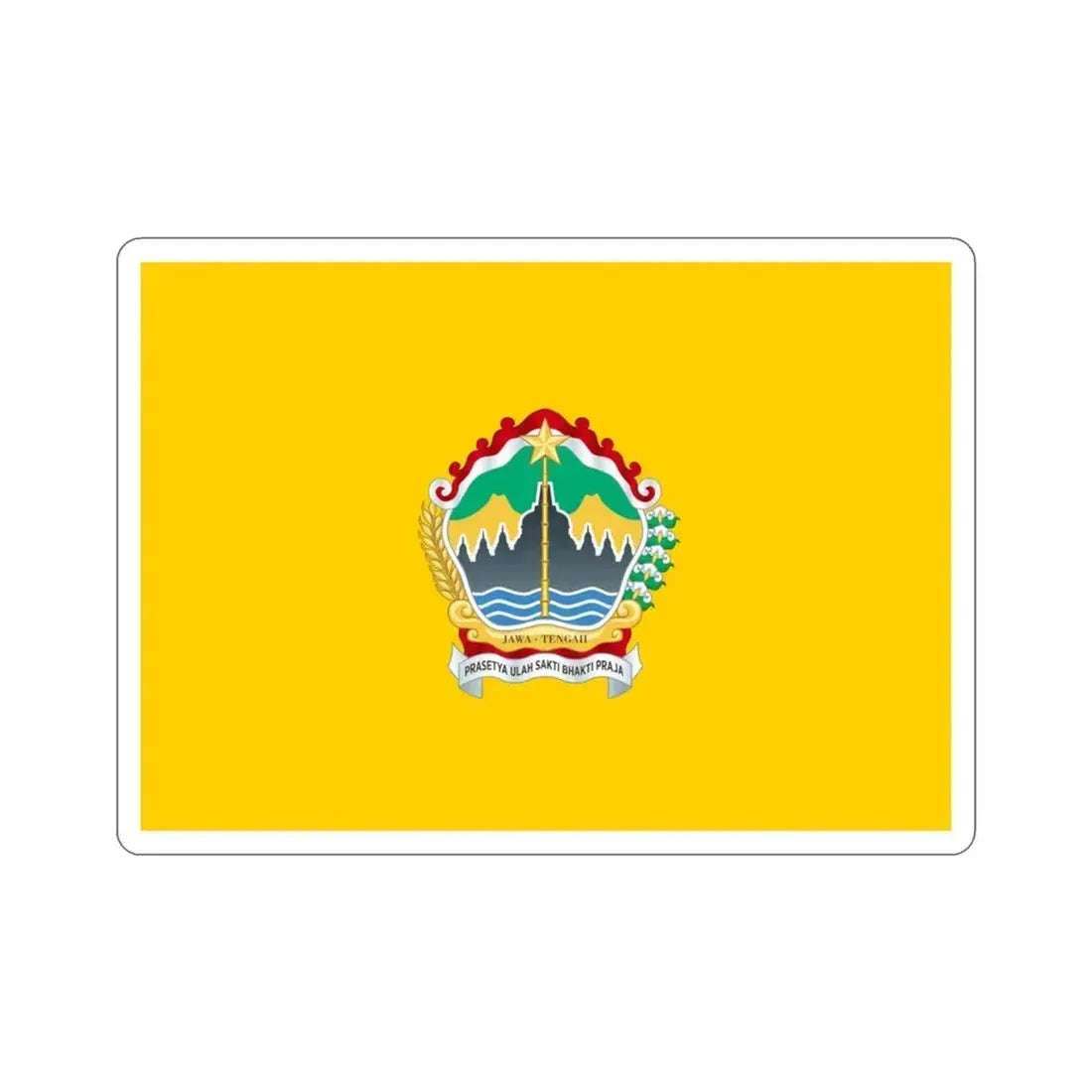 Flag of Central Java Indonesia STICKER Vinyl Die-Cut Decal 3 Inch - The Sticker Space