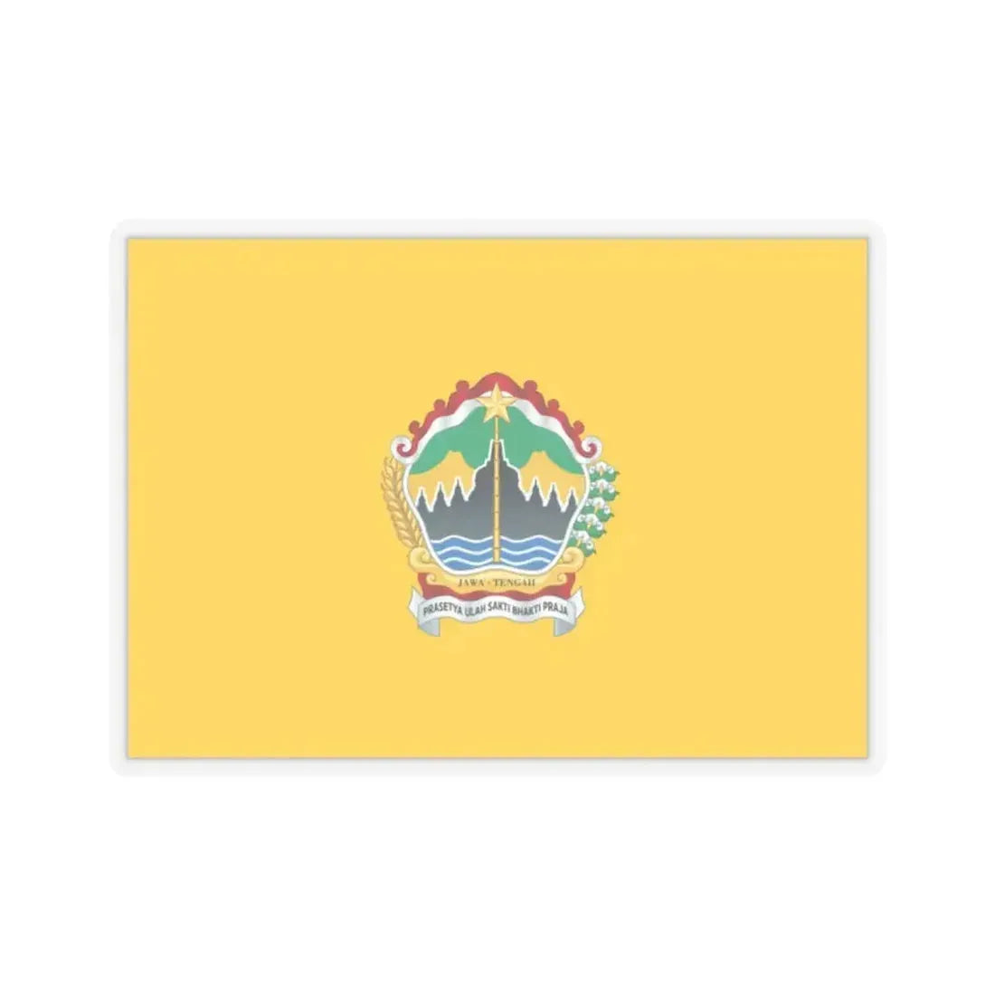 Flag of Central Java Indonesia - STICKER Vinyl Kiss-Cut Decal 2 Inch Transparent - The Sticker Space