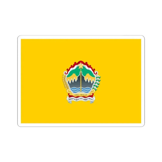 Flag of Central Java Indonesia - STICKER Vinyl Kiss-Cut Decal 2 Inch White - The Sticker Space