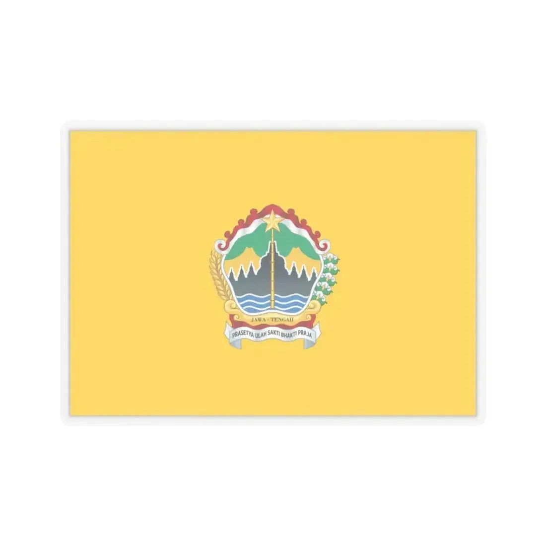Flag of Central Java Indonesia - STICKER Vinyl Kiss-Cut Decal 3 Inch Transparent - The Sticker Space