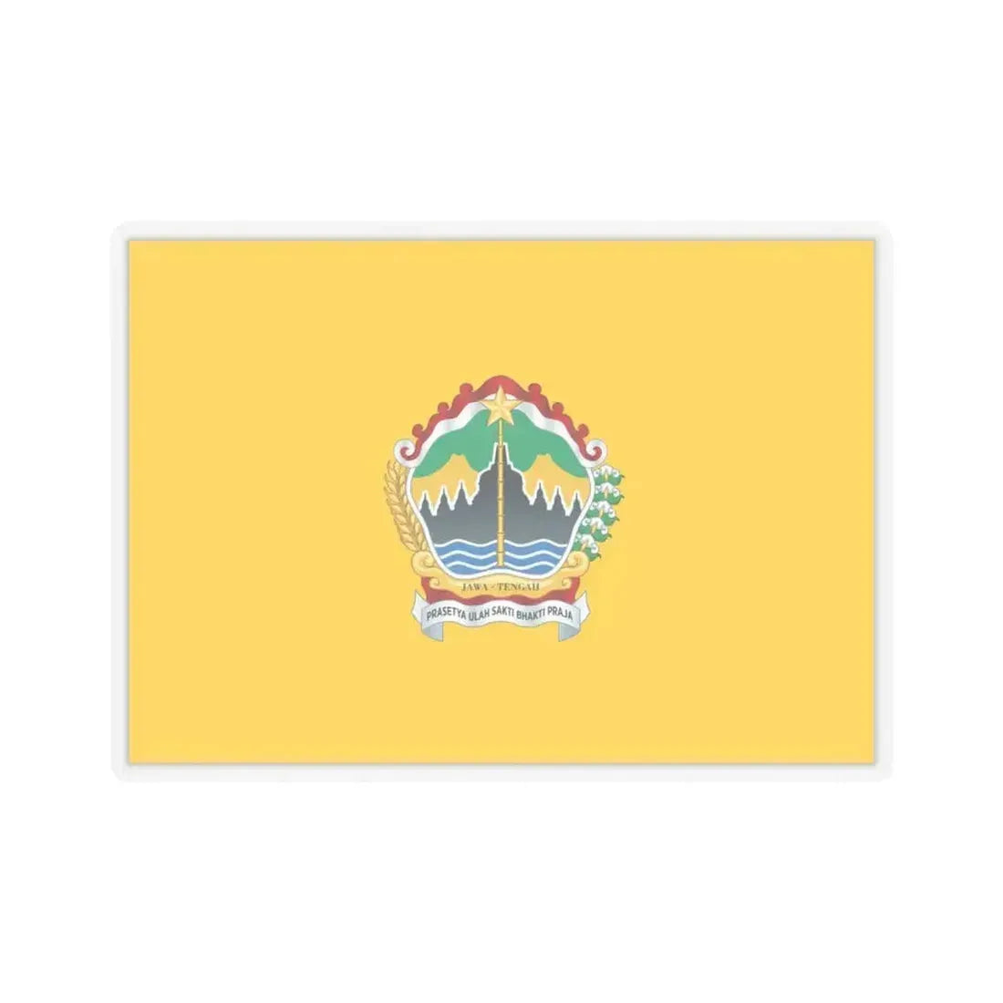 Flag of Central Java Indonesia - STICKER Vinyl Kiss-Cut Decal 4 Inch Transparent - The Sticker Space