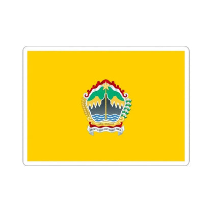 Flag of Central Java Indonesia - STICKER Vinyl Kiss-Cut Decal 4 Inch White - The Sticker Space