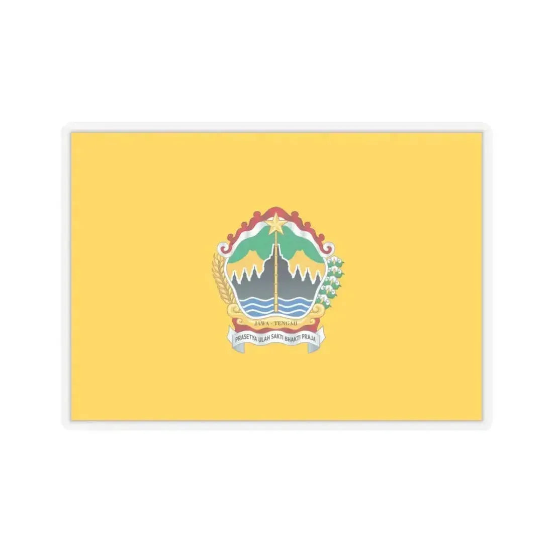 Flag of Central Java Indonesia - STICKER Vinyl Kiss-Cut Decal 6 Inch Transparent - The Sticker Space