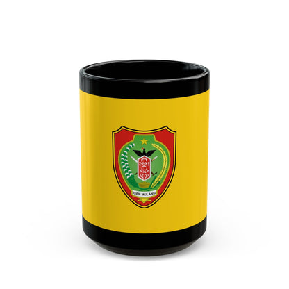 Flag of Central Kalimantan Indonesia - Black Coffee Mug-15oz-The Sticker Space