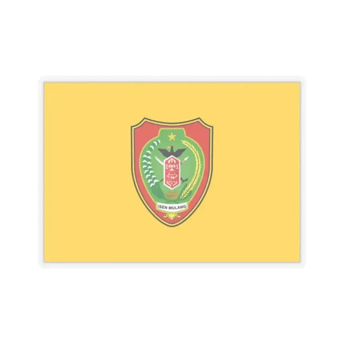 Flag of Central Kalimantan Indonesia - STICKER Vinyl Kiss-Cut Decal 2 Inch Transparent - The Sticker Space