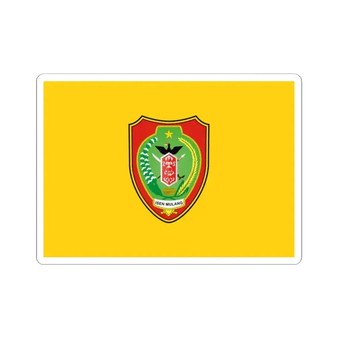 Flag of Central Kalimantan Indonesia - STICKER Vinyl Kiss-Cut Decal 2 Inch White - The Sticker Space